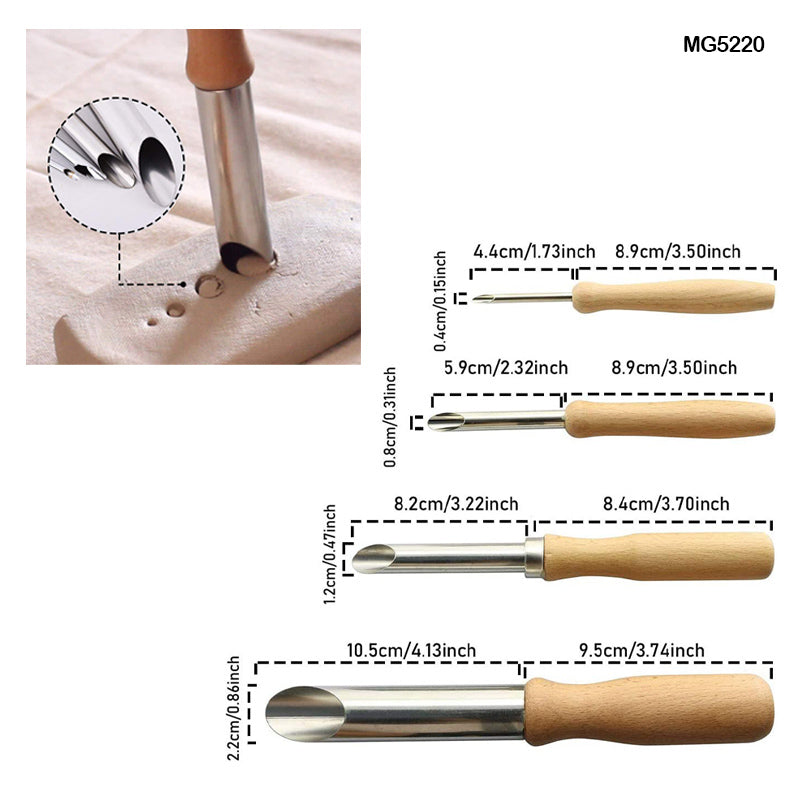 Round Shaping Pottery Tool 4 Pc's