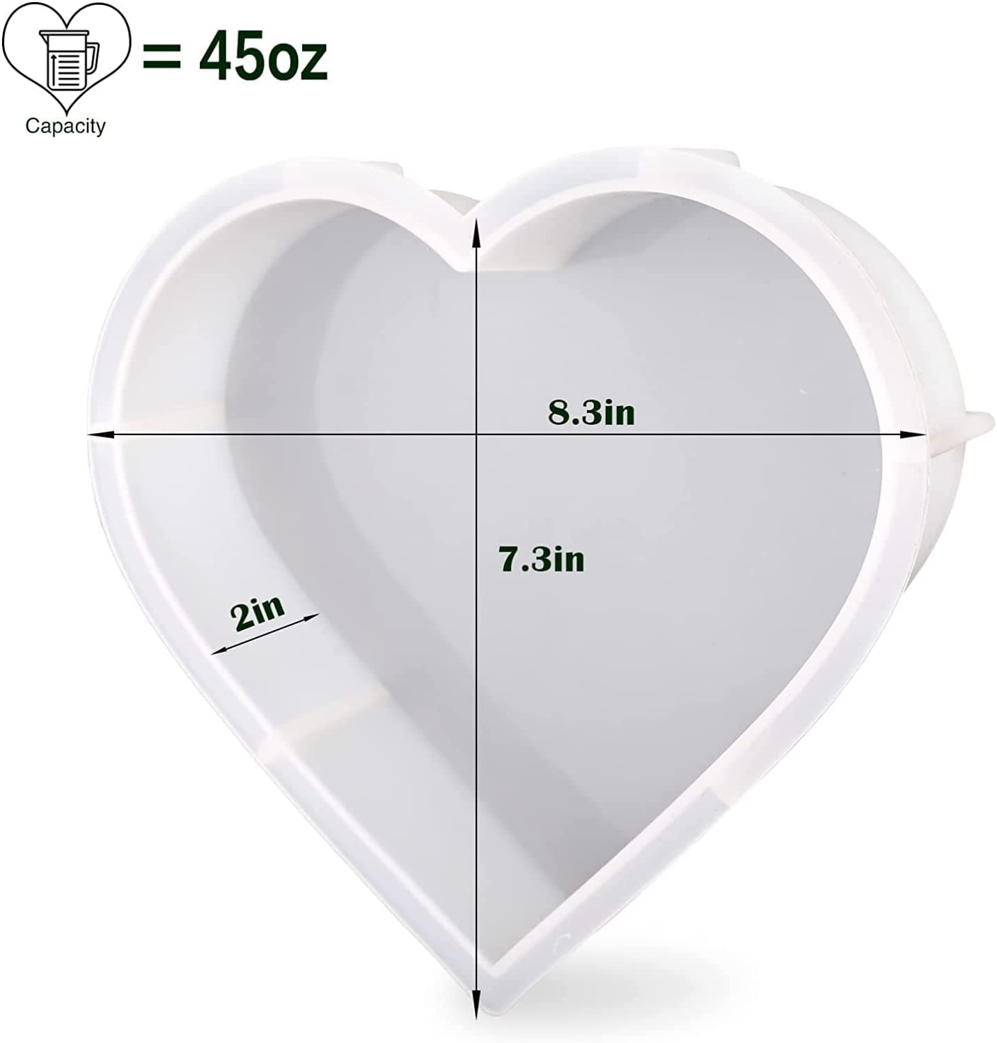 Silicone Mould Deep Cast Heart