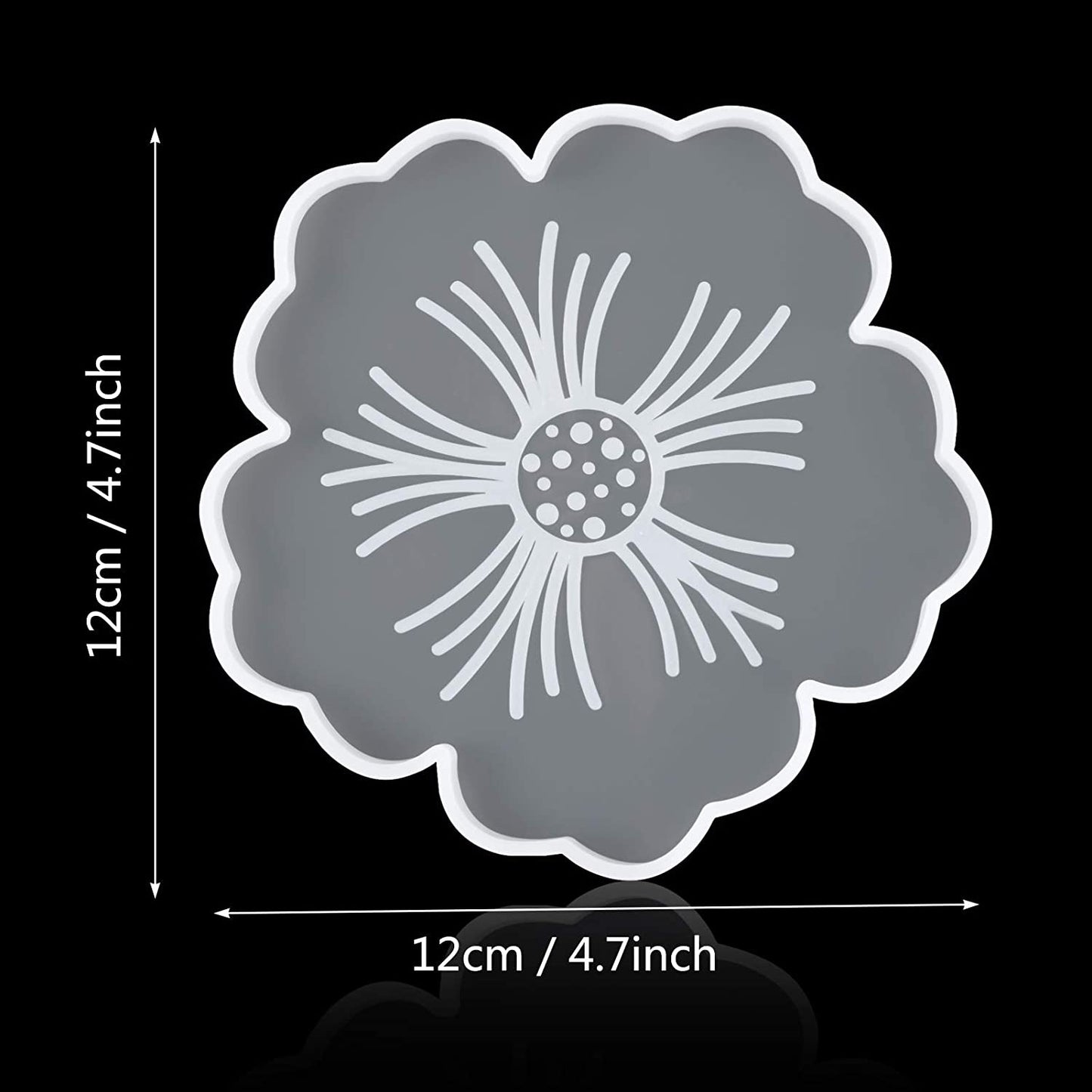 Silicone Mould Flower Coaster 5 inch