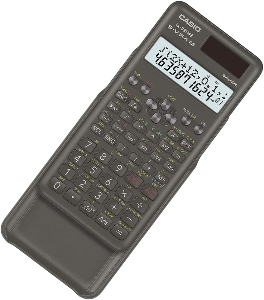 Casio FX-991MS 2nd Gen Non-Programmable Scientific Calculator, 401 Functions and 2-line Display - Black