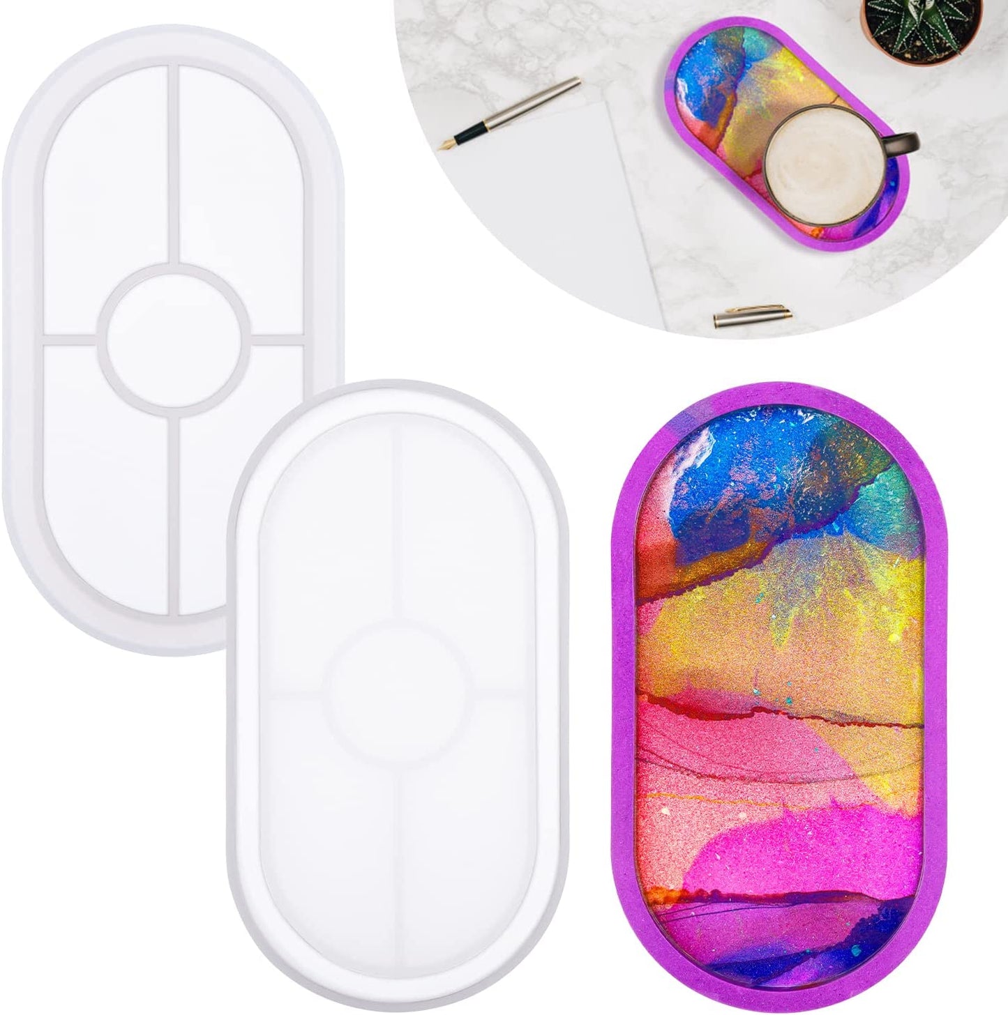 Silicone Mould Oval Trinket Tray