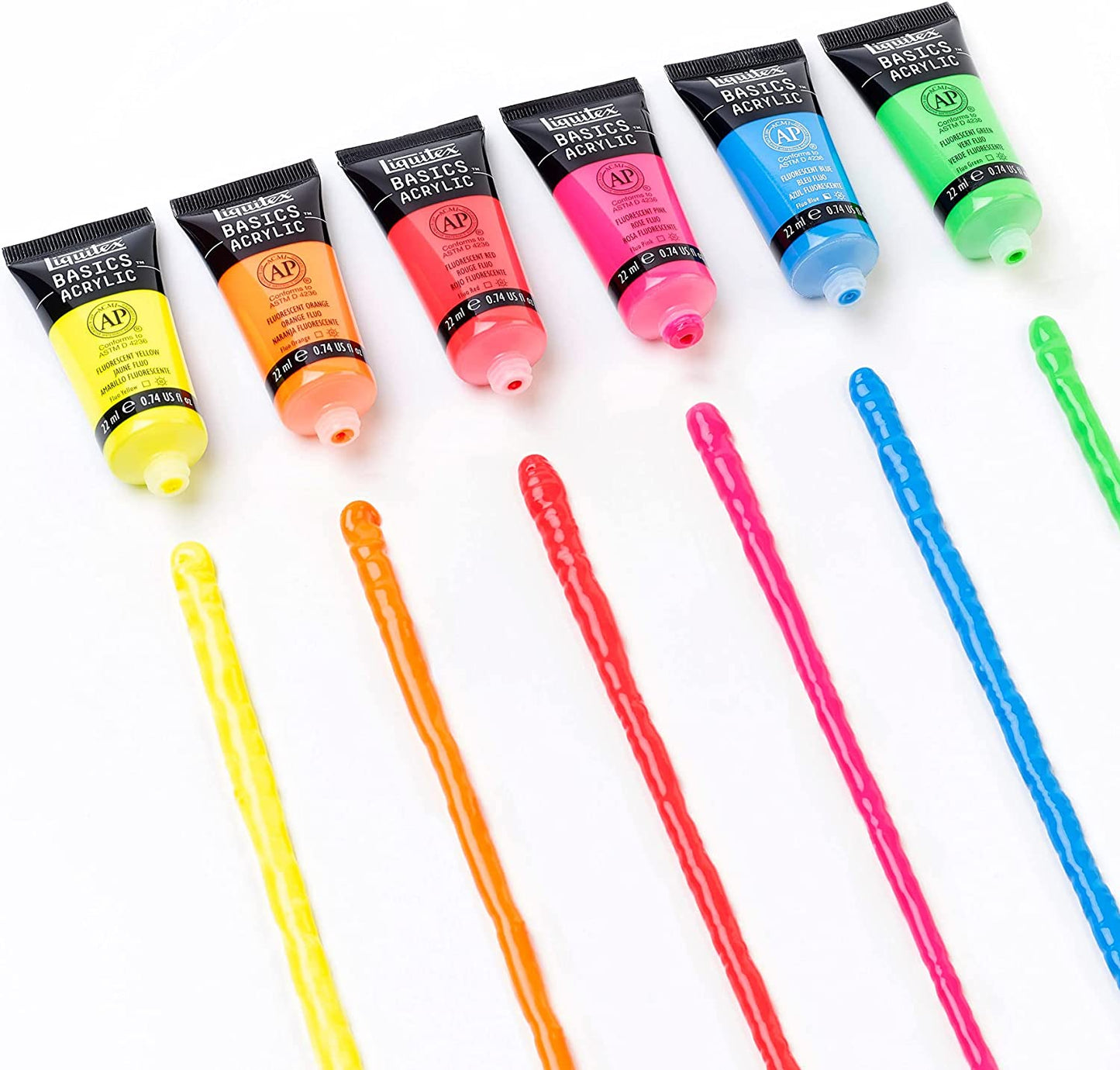 Liquitex BASICS 6 Tube Acrylic Paint Set 22ml - Fluorescent