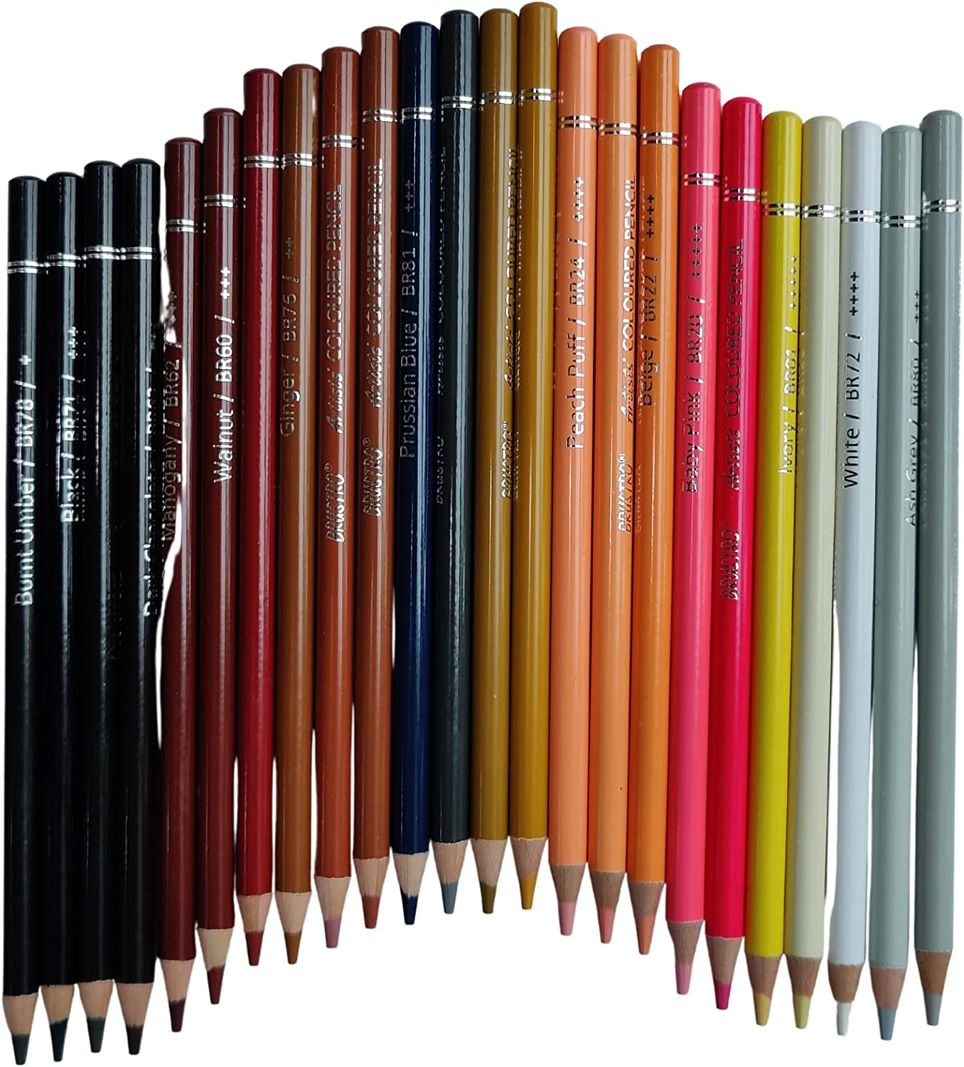 Brustro Artists' Coloured Pencils Skin Tone Set of 24