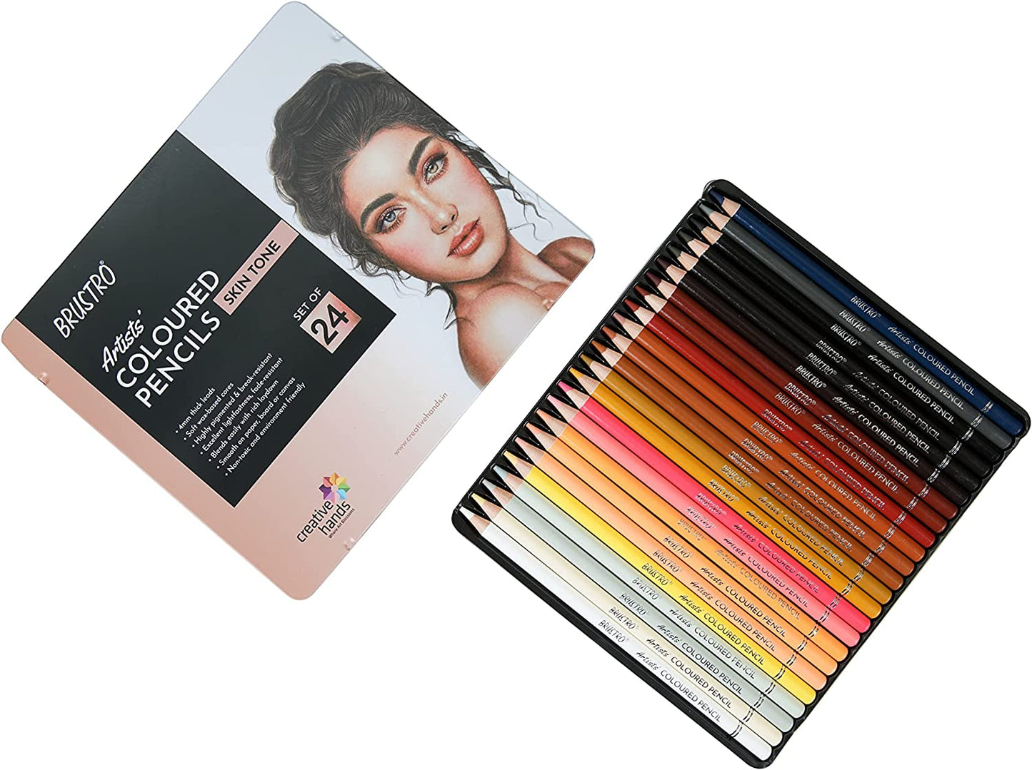 Brustro Artists' Coloured Pencils Skin Tone Set of 24