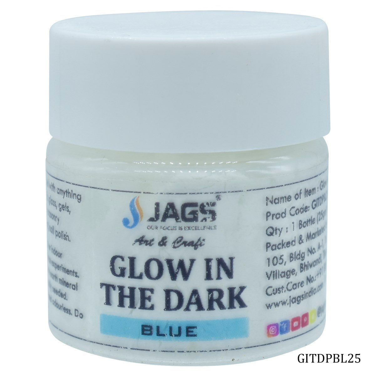 Jags Glow In The Dark Powder - 25 Grams