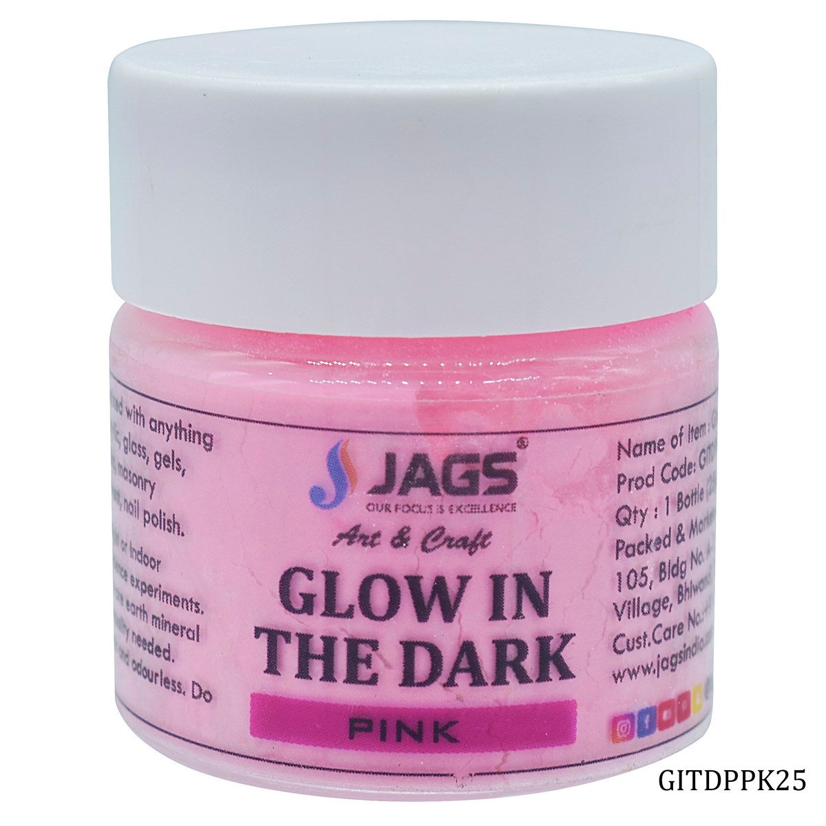 Jags Glow In The Dark Powder - 25 Grams