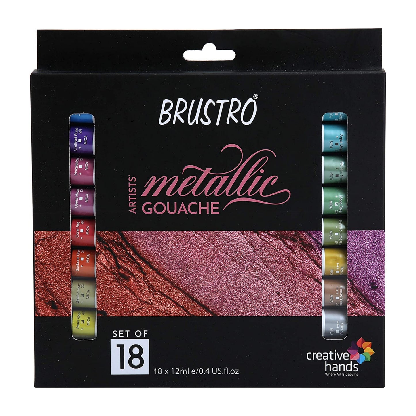 Brustro Artists Metallic Gouache Set of 18 x 12ml