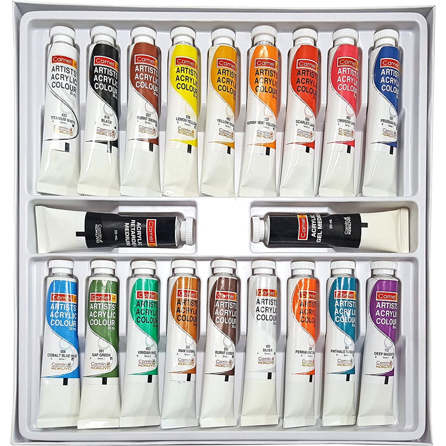 Camel Artist Acrylic Colors 18 Shades - 20ml