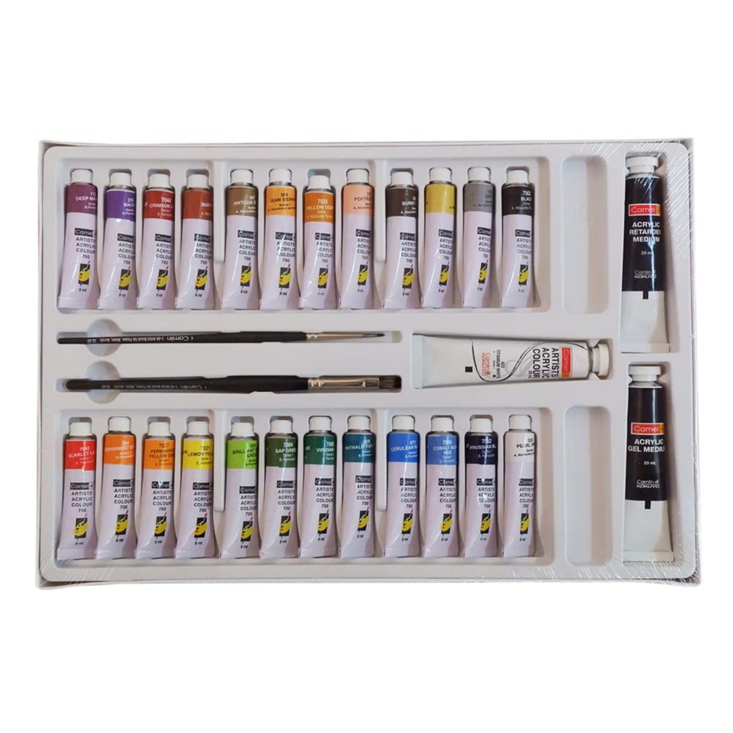 Camel Artist Acrylic Colours 24 Shade X 9ml + 1 Titanium White X 20ml