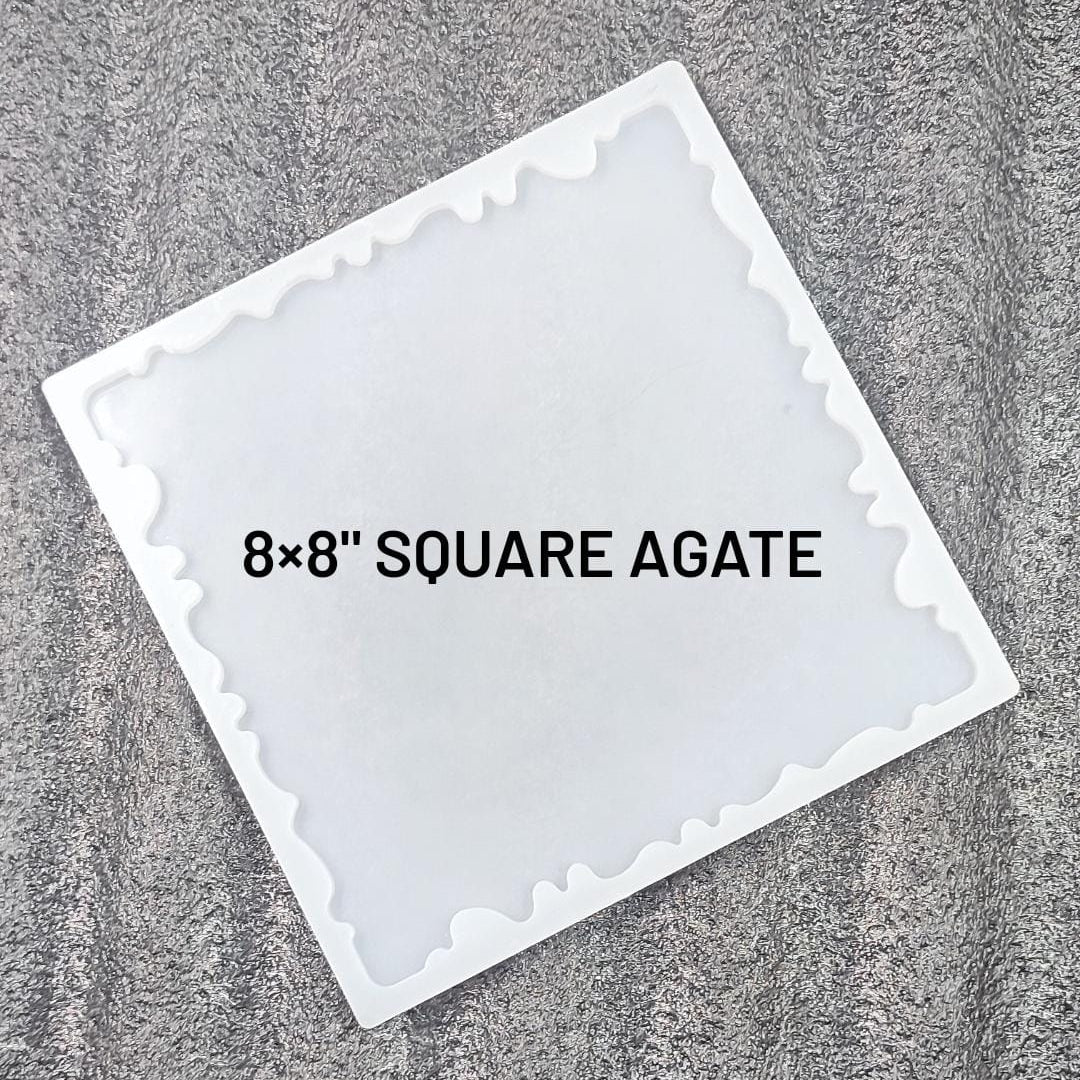 Silicone Mould Agate Square 8 Inch