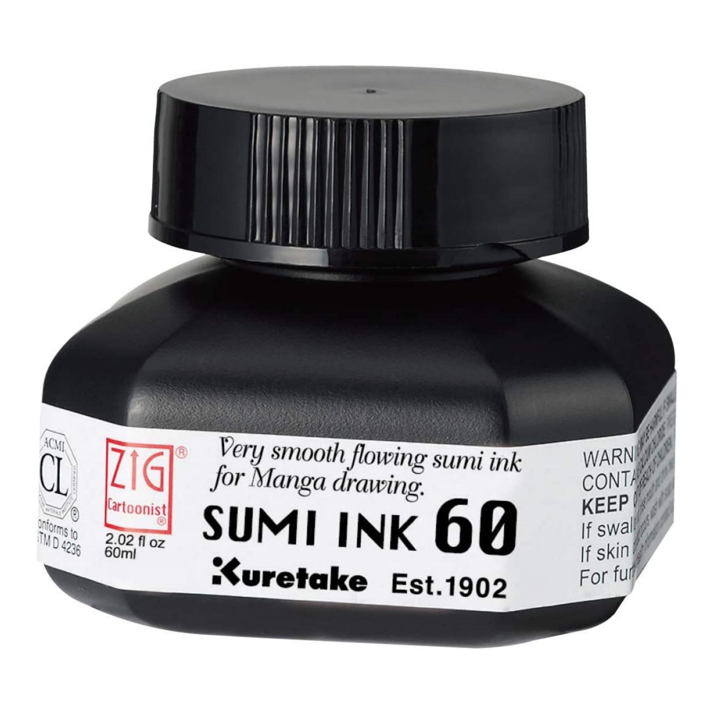 ZIG Drawing & Calligraphy Ink Cartoonist SUMI Ink 60 Black