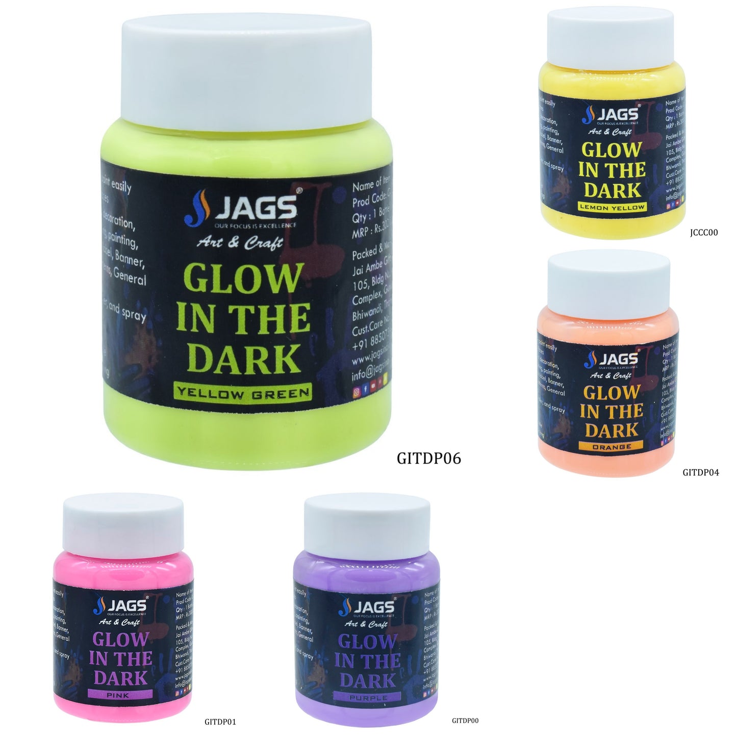 Jags Glow In The Dark Paste - 50 Grams