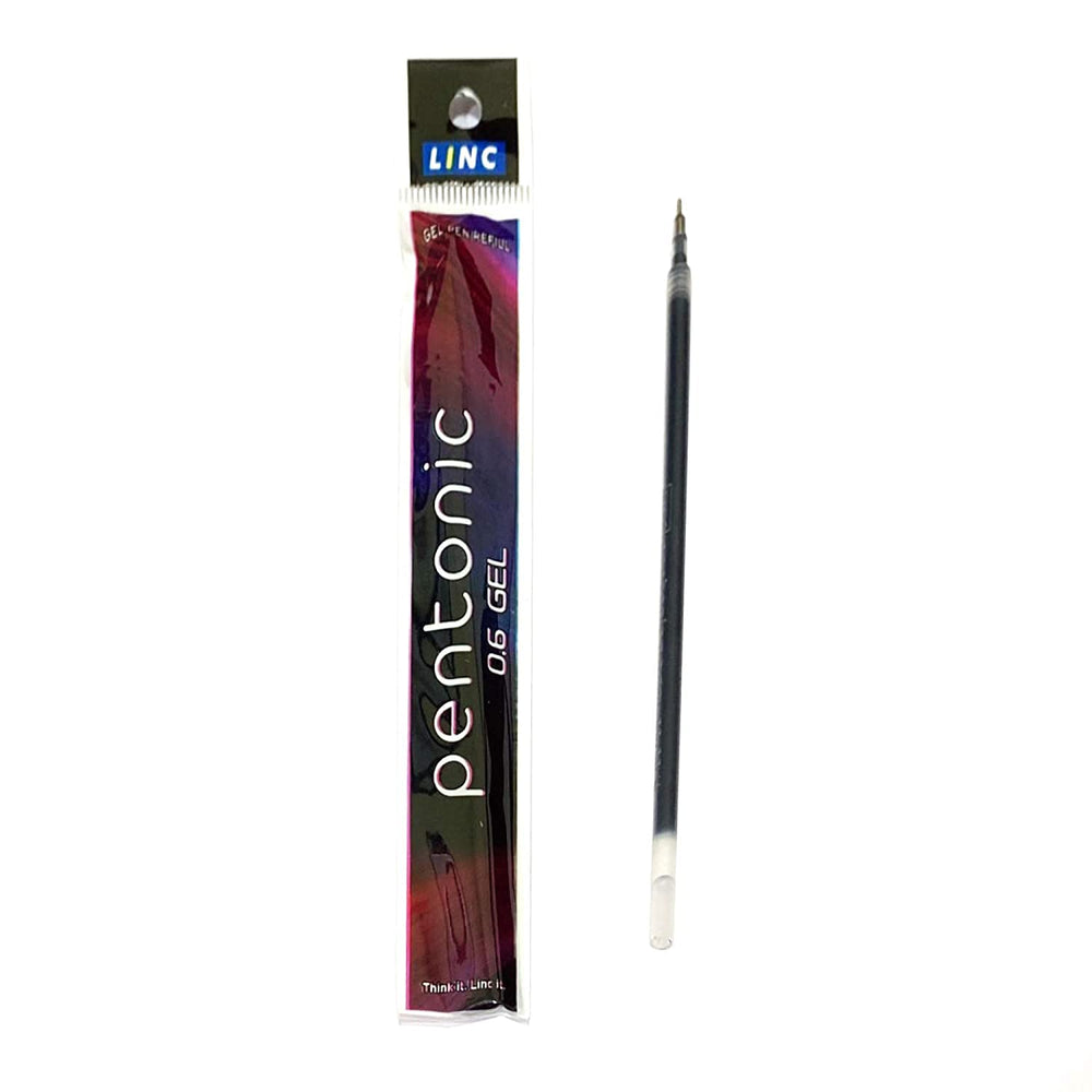 LINC Pentonic Gel Pen Refill (Black Ink, Pack of 10)